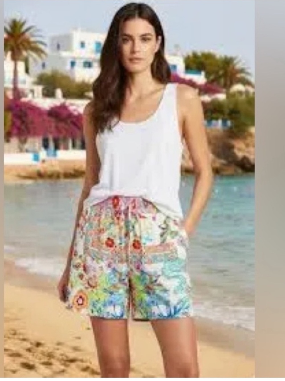 NWT Johnny Was Paula Floral Elasticized Shorts